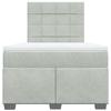 Maison Exclusive - Sommier à lattes de lit et matelas Gris clair 120x200cm Velours