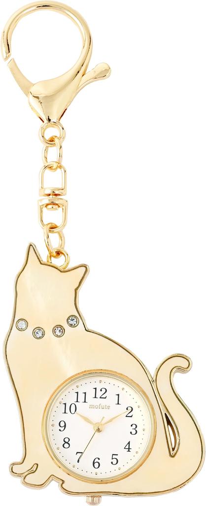 Fieldwork Analog Male Cat Keychain Watch JN046-1 Shell White