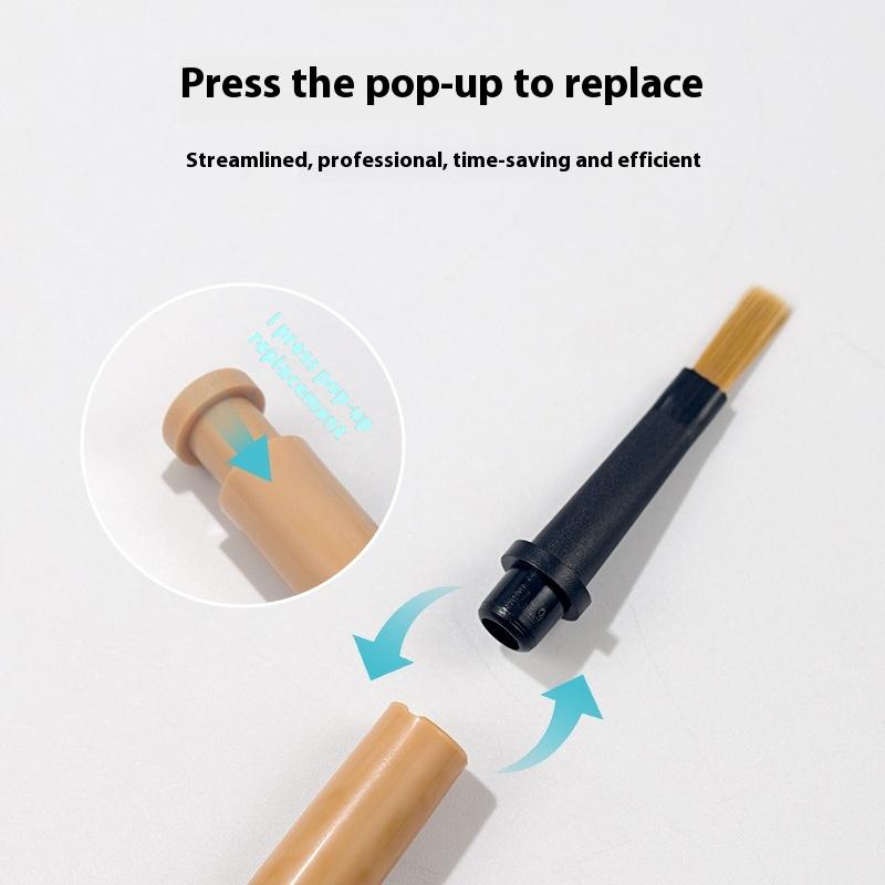 12Pcs/Set Disposable Nail Polish Brush Pen Can Replacement Head Brush Nail Brush Liquid Applicators Phototherapy Manicure Tools