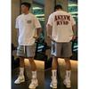 2025 New American Men's Letter Print T-shirt 100% Cotton Short Sleeve Tee Comfort Casual Street Fitness Sport Y2k Top Men Clothe