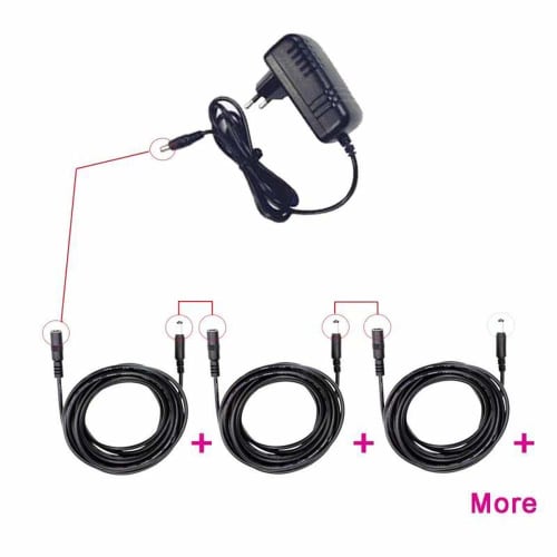 3m DC Extension Connector 18AWG Cable Load Current 12A DC Extension Cable 5.5