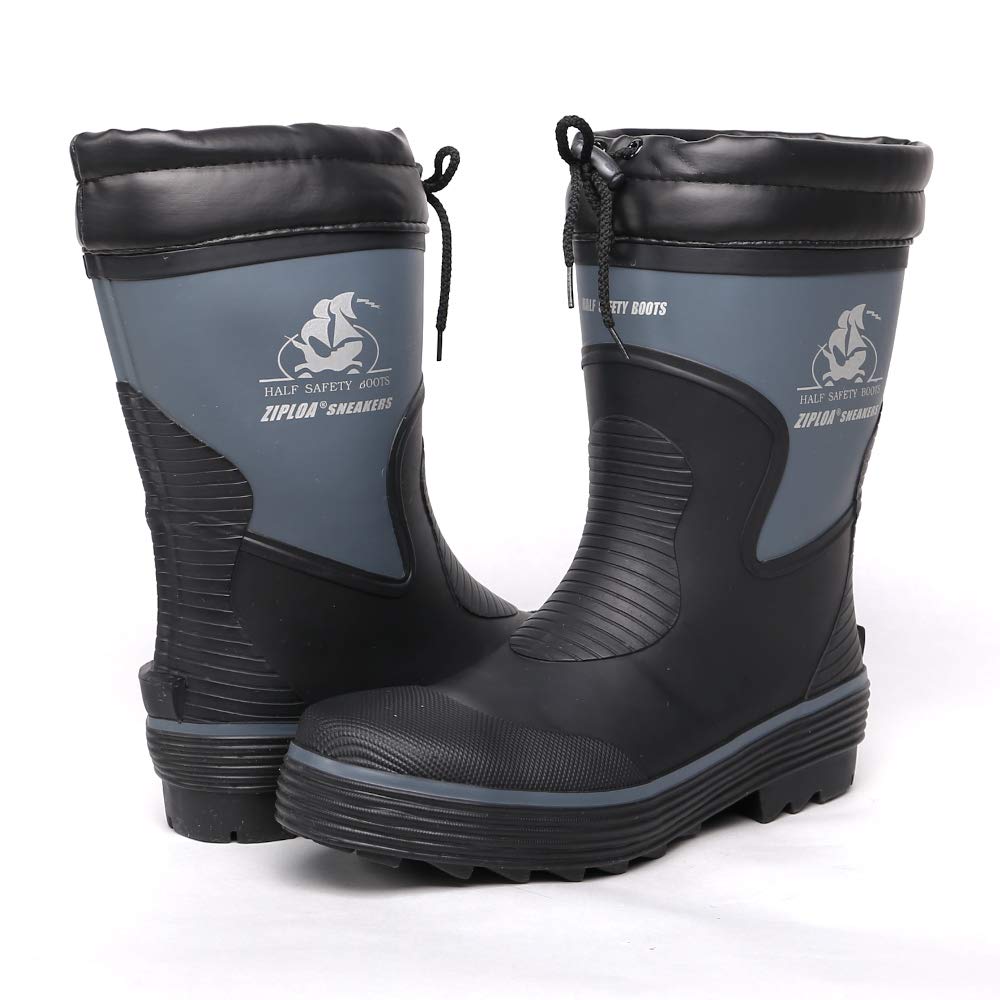 Sicherheitsschuhe mit Zehenschutzkappe Kurz ZIPLOA Grau XL [Cocos Nobuoka] Herren S/M/L (27.5~28.0 cm)