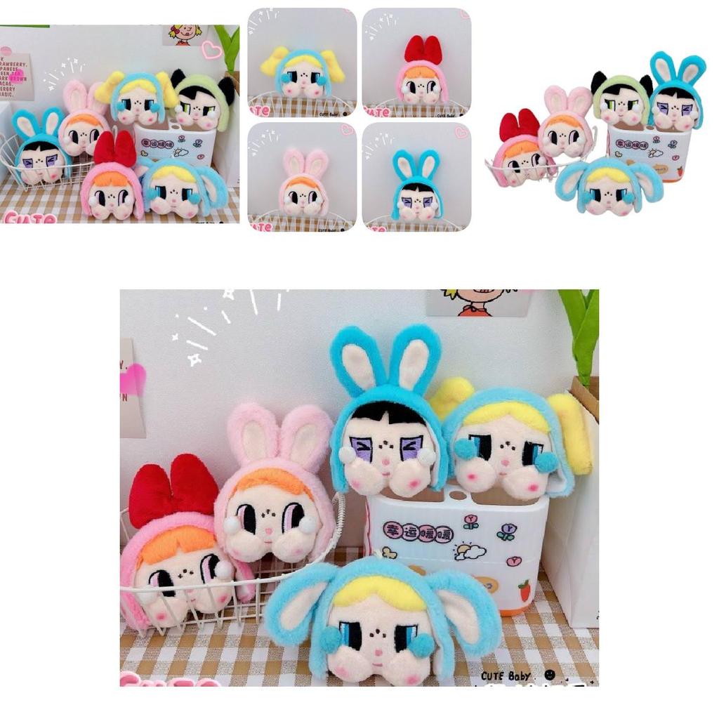 Adorable Fluffy Doodoo Girl Keychain Plush Key Ring Cute Bag Charm For Couples