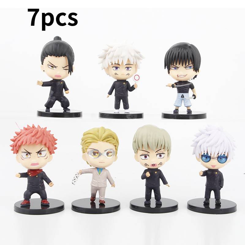 

Jujutsu 7pcs Kaisen Action Figure Model Doll Toy Cartoon Decoration Tabletop