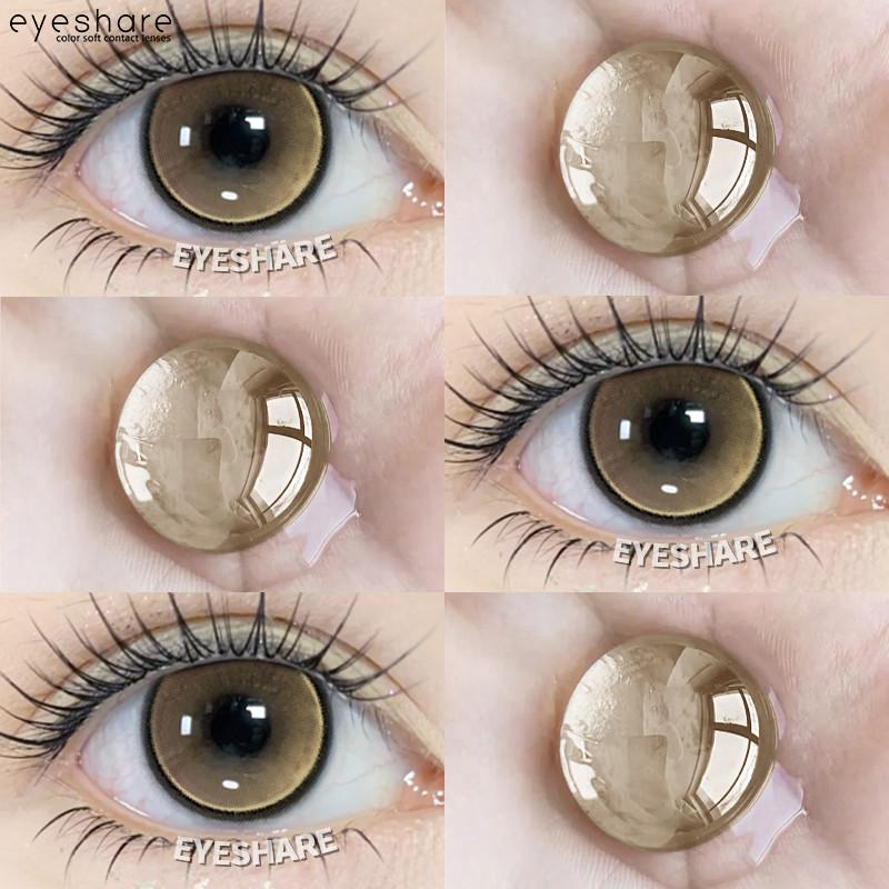 EYESHARE 1 Pair New Style Contact Lenses Brown Colored Beauty Pupils Lens Grey Natural Korean Softlens