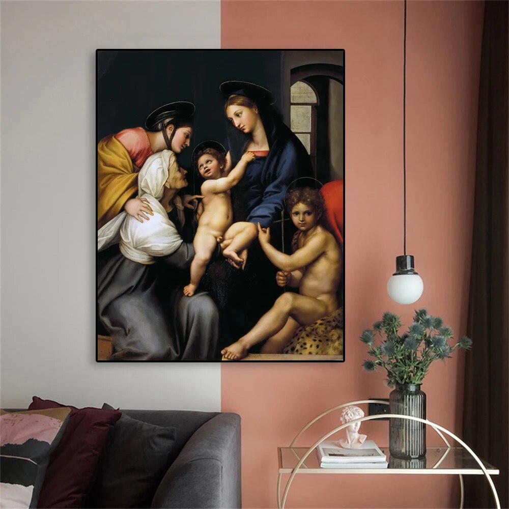 

Винтажная картина маслом Орлеан Мадонна печатает постер знаменитый Рафаэлло Санти картины холст живопись классическое искусство домашний декор комнаты 21cm×30cm NoFrame