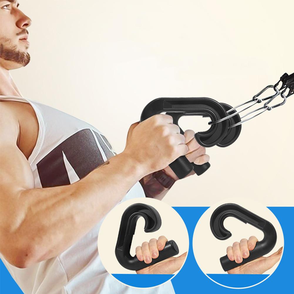 Neutral Grip Handle Hook Fitness Handle Non Slip Resistance Band Handle Ergonomic Exercises Band Handle for Barbell Pull-up Bars