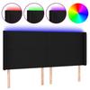VidaXL Tête de Lit à LED Meuble de Chambre à Coucher Accessoire de Lit Double Tête de Cadre de Lit Intérieur Noir 3123792