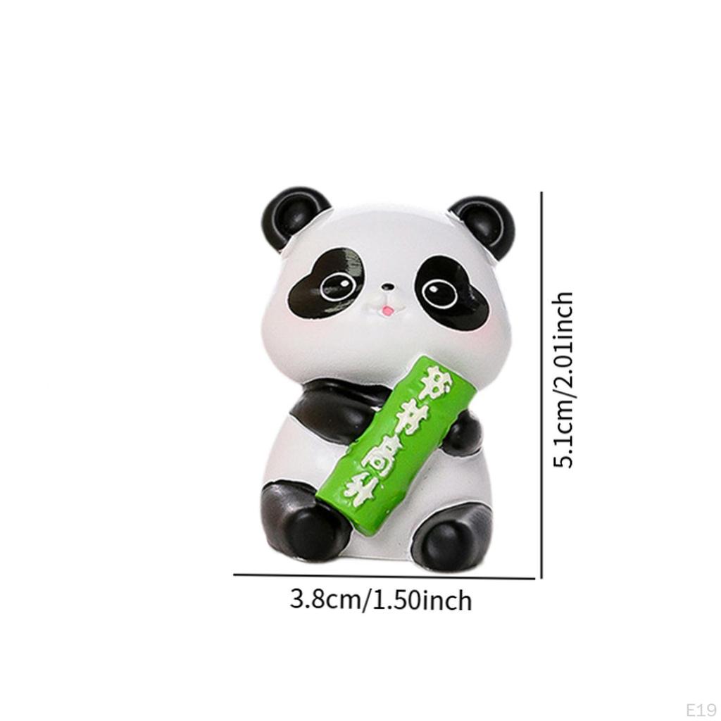 Decorative Panda Figurine for Table, Car Dashboard, Small Statuette, Centerpiece, Mantelpiece