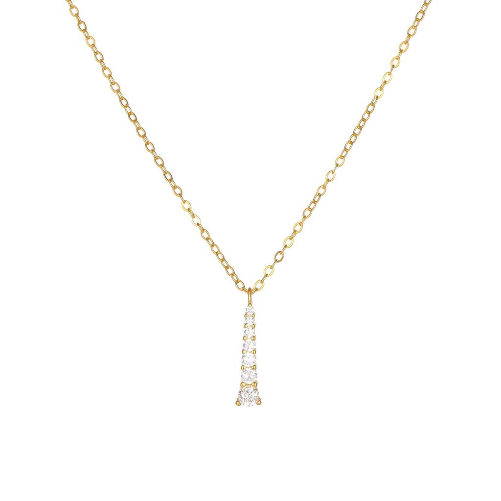 S925 Sterling Silver Zirconia Pendant Necklace for Women - Elegant, Luxurious, Versatile Collarbone Chain
