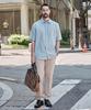 Stico Diems Small Check Linen Blend Short Sleeve Shirt_Mint (Easy Fit)_Ddsxb03Ecm