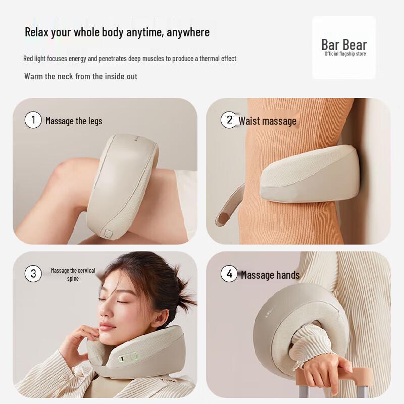 Bear Portable Neck and Shoulder Massager Pillow