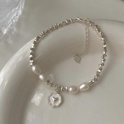 925 Silver Bracelets Heart Shaped Partial Pearls Knots Bracelet for Women Fashion Charm Bracelet Original Party Jewelry