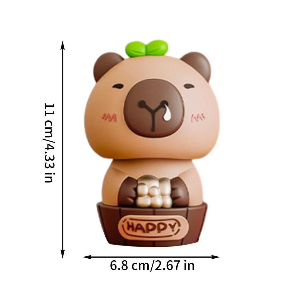 Car Dashboard Ornaments Capybara Solar Dancing Figures Vehicle Interior Accessories For Tabletop Console Daily Driving Truck