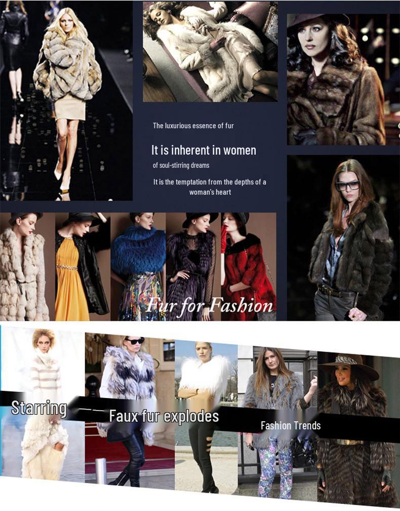 Men's Mid-Length Faux Fur Coat with Faux Fox Fur Collar - 2020 Autumn/Winter Casual Fashion.