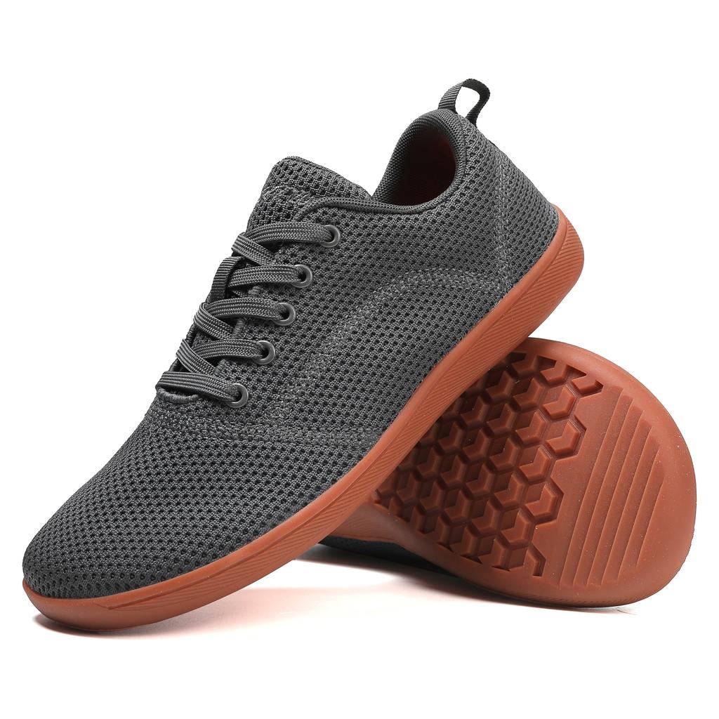 Men's Barefoot Wide Head Box Shoes - Minimalist Barefoot Shoes Women's Scattered Sole Ultra Wide Slip in Walking Shoes for Men