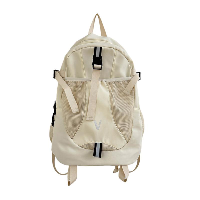 

New lightweight large-capacity backpack casual mountaineering bag men s casual backpack sports travel cycling bag women білий