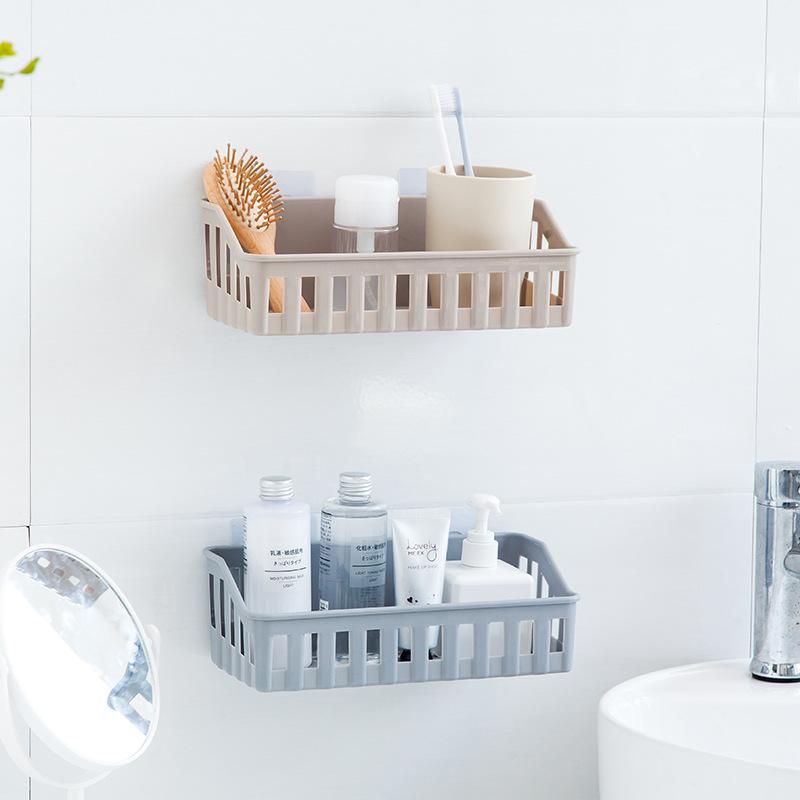 New Shelf Bathroom Adhesive Storage Rack Hooks Kitchen Home Decoration Corner Shower Shelf Rack Storage Rack Accessories