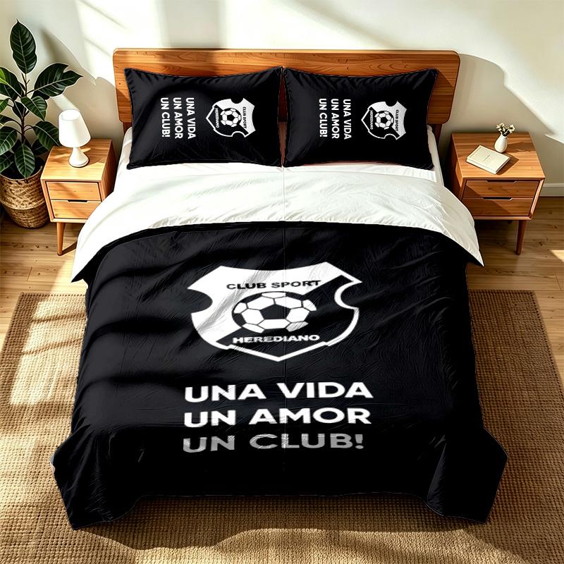 Club Sport Herediano (5) 3pc set suitable for master bedrooms soft and comfortable an ideal gift for family and friends Includes one duvet cover and t