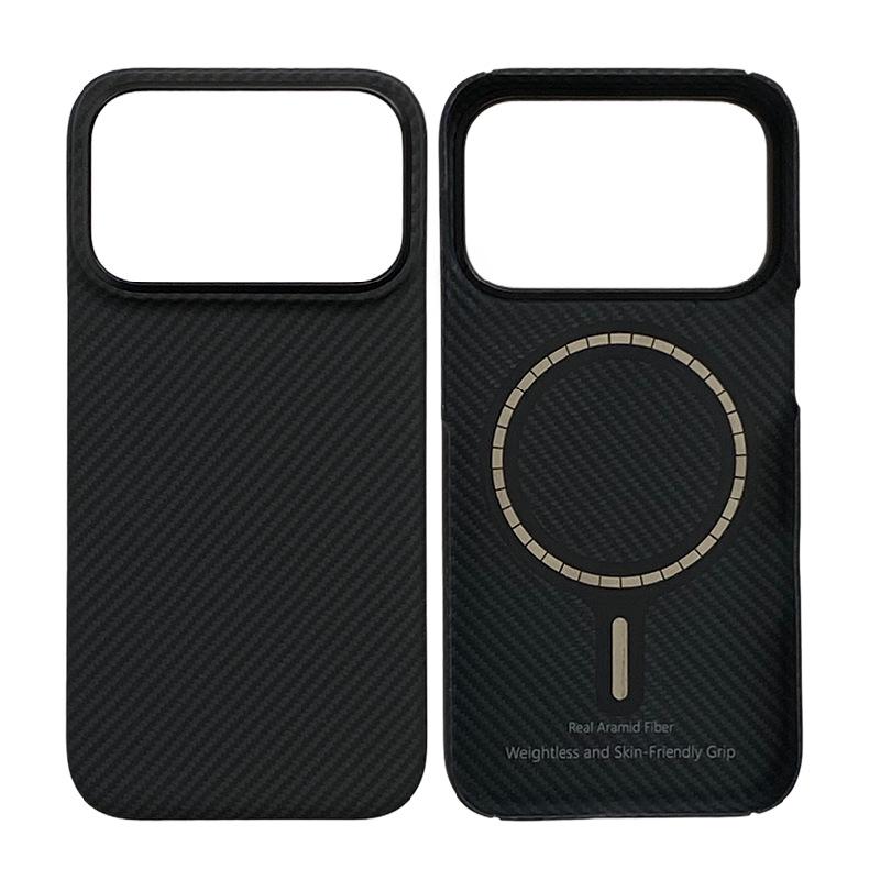 iPhone 17 Pro Kevlar Aramid Fiber Magnetic Case - Fingerprint Resistant