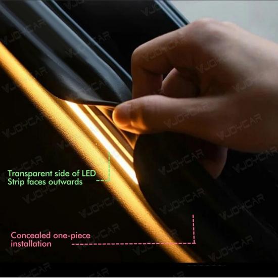 VJOYCAR New Model Y 3 Rear Trunk Front Frunk Brighten LED Strip Lighting Waterproof Flexible Light Cigarette Lighter Plug & Play
