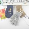 Zimní nové dětské trojrozměrné roztomilé rukavice, studentské psací teplé a chladuvzdorné plyšové rukavice s plnými prsty