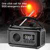 Solar Weather Radio 16000mAh-12000mAh Flashlight Hand Crank Emergency Radio Reading Lamp Built-In Speaker for Outdoor Survival