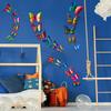 24 szt. 3d Motyl Naklejki ścienne Magnes Podwójne warstwy Gradientowe naklejki ścienne Wall Art Z gumą gąbczastą