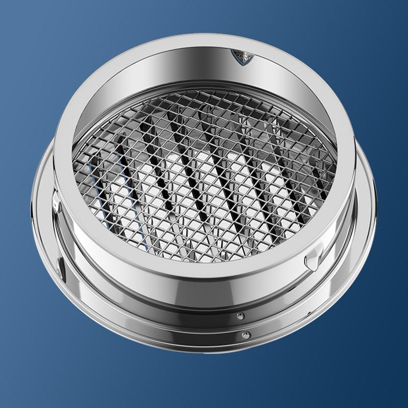 Wall Mount Exhaust Vent Cover 304  for 60mm 150mm Pipe Durable Outdoor Air Grille for Kitchen Workshop