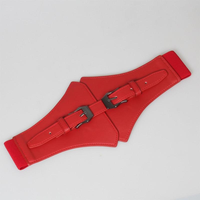 Corset PU Leather Cummerbunds Strap Belts for Women Banquet Elastic Tight High Waist Slimming Body Shaping Girdle Belt