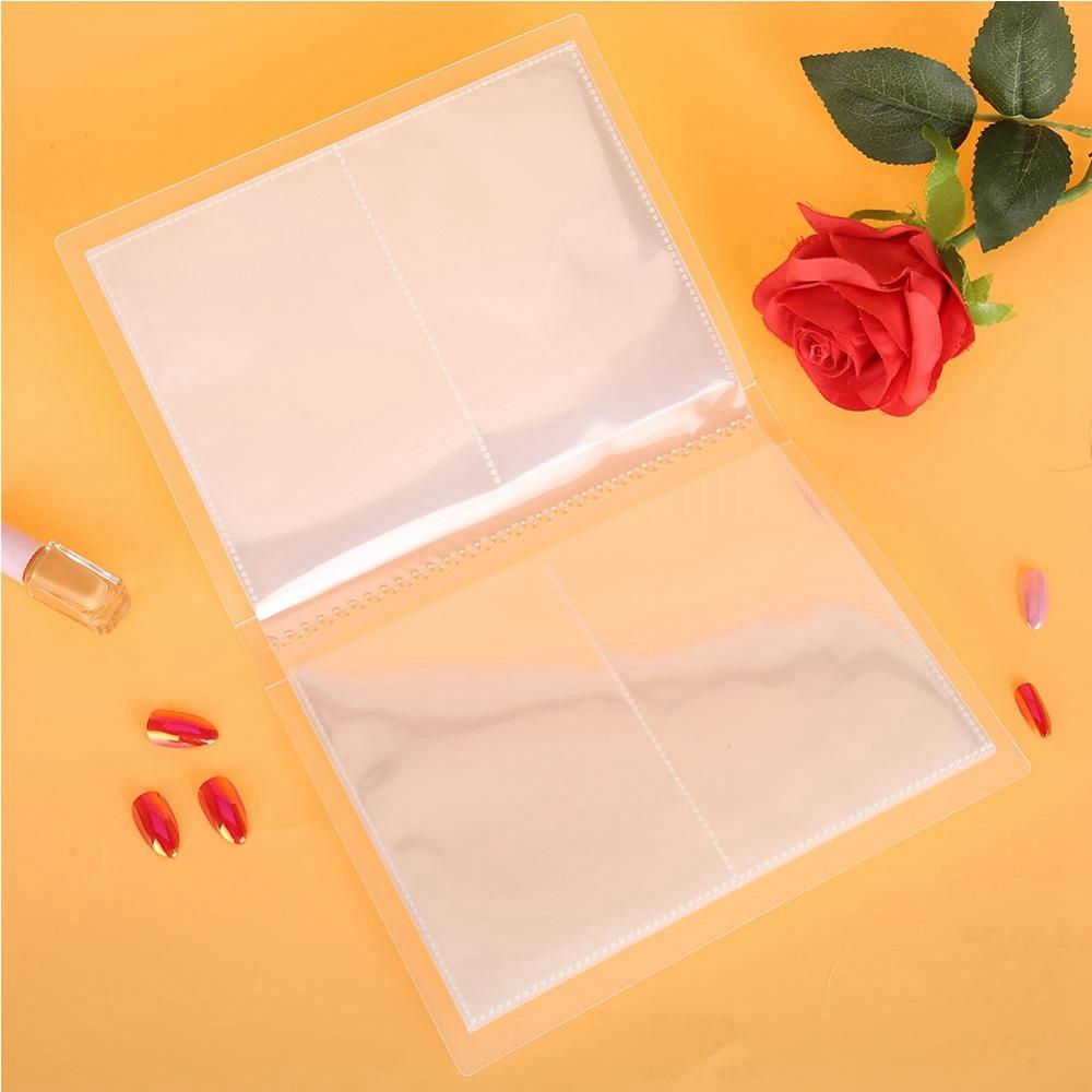 20 Pages 80 Slots Clear Nail Sticker Album Photo Storage Book For Family Anniversaries