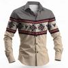 Western Tribal Pattern Long Sleeve Shirt, Stylish Buffalo Design