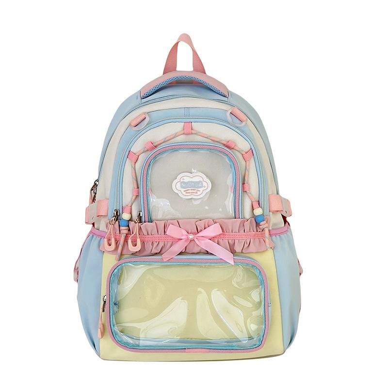 Student Schoolbag Transparent Simple Casual Schoolbag Cute Female Student Large Capacity Backpack