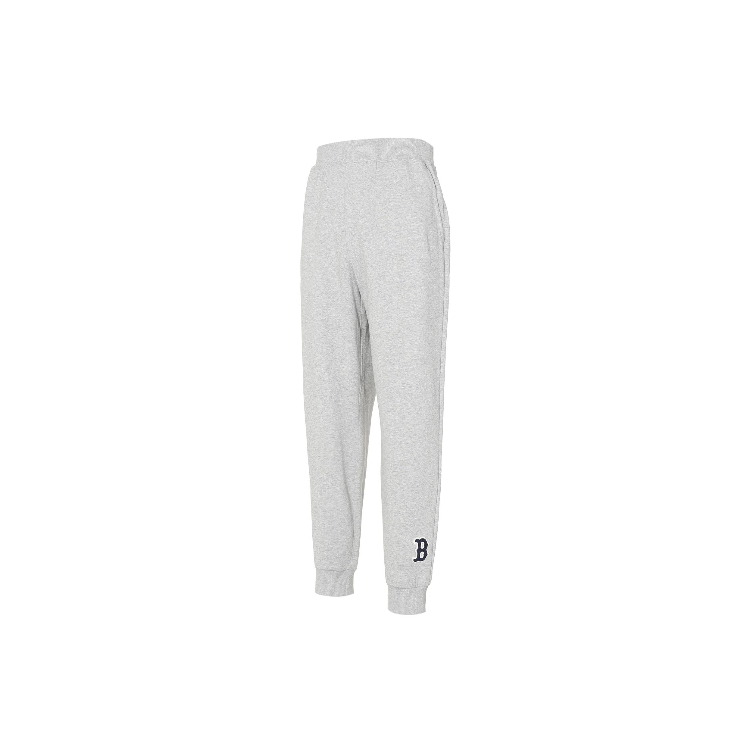 MLB Base Logo Knitted Sweatpants Unisex Gray Moderate Cuffed Pants 3APTB0124-43MGD XS