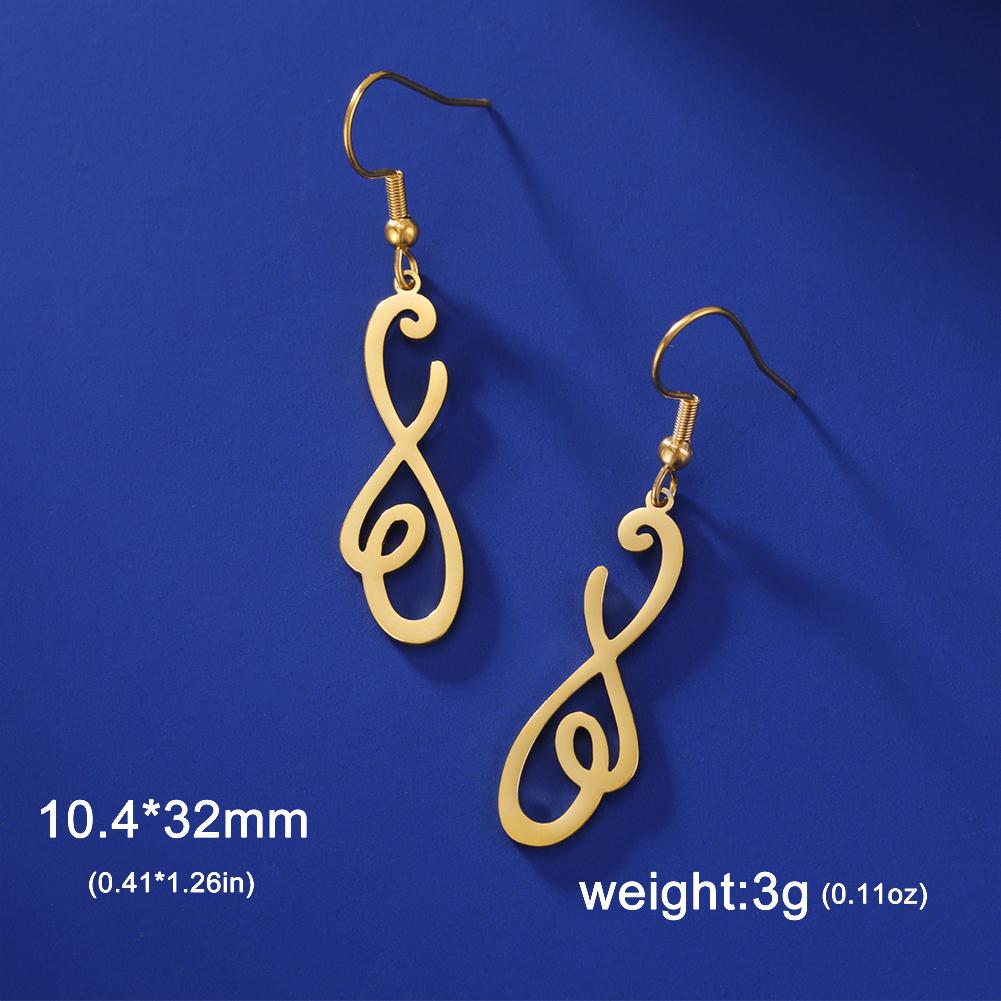 LIKGREAT Stainless Steel Celtic Infinity Knot Dangle Earrings for Women Lady Elegant Hook Charms Good Luck Jewelry New Year Gift