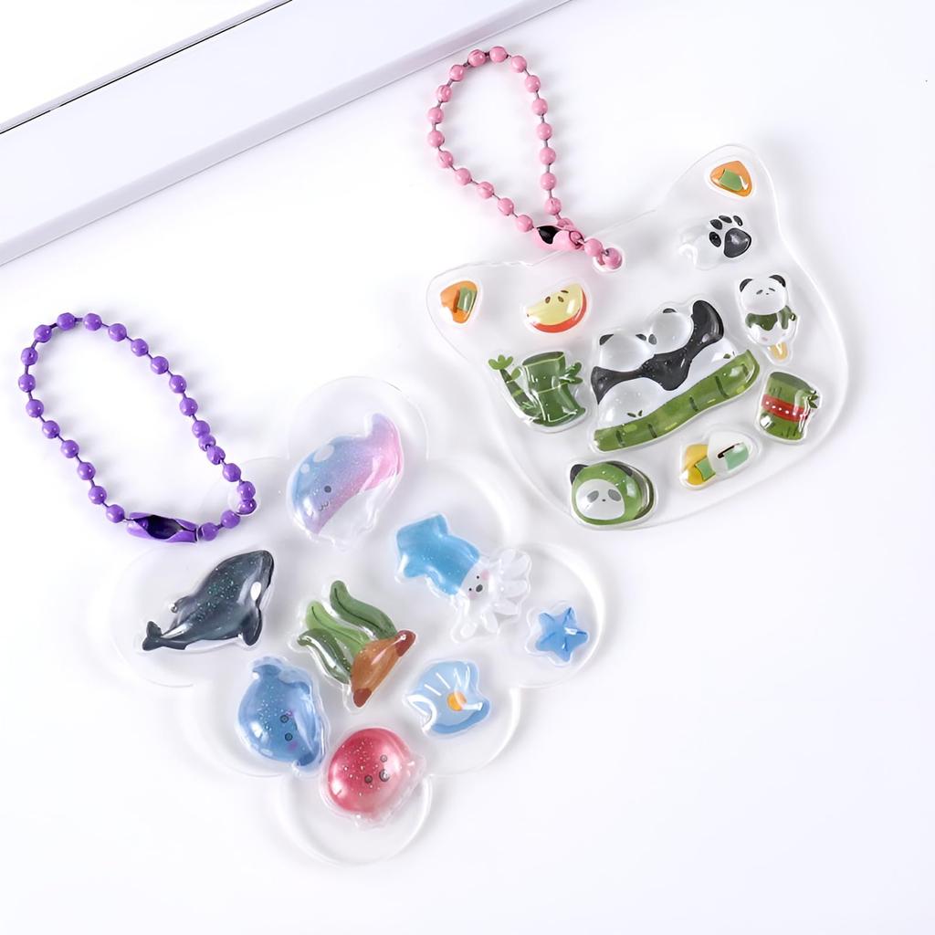 Cute 3D Set of Relief of Heart 3D Stylish Large for Decorating Cell Phone Craft Supplies of Stickers, 2, Stickers, Decor, Reward, Sparkly, Girly,