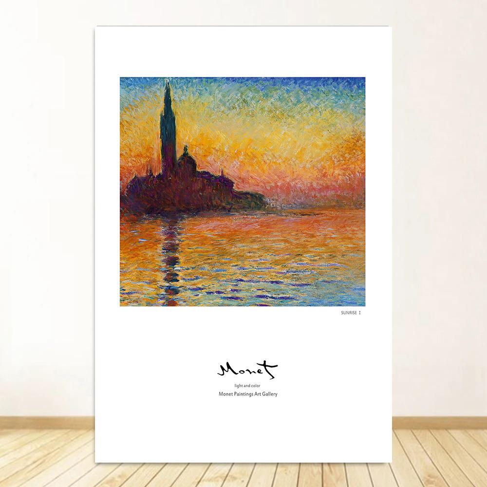Claude Monet Klasická Umělecká Kolekce Obrazy Plátno Plakát a Tisky Nástěnné Umění Obrázky pro Halový Obývací Pokoj Domácí Dekorace Nástěnná Malba