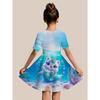 Girls' Princess Dress with Short Sleeves & Oversized - Lightweight Spring Summer Dress,