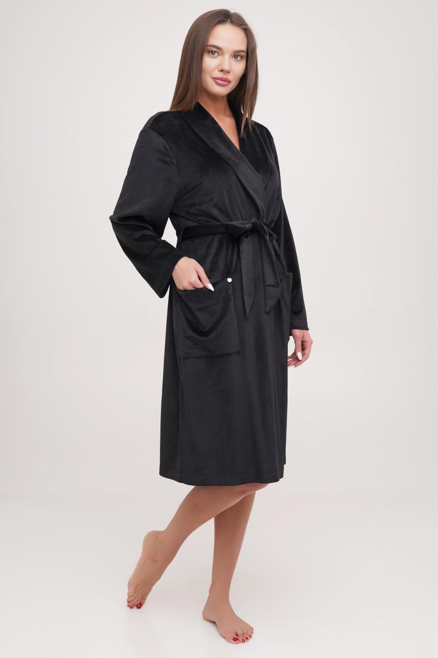 

Халат Effetto (80023) 42(S) прозорий колір чорний