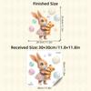 Cute Cartoon Baby Bunny Wall Stickers, Self-Adhesive Decor for Bedroom Living Room Dorm Fridge Nursery Decoration