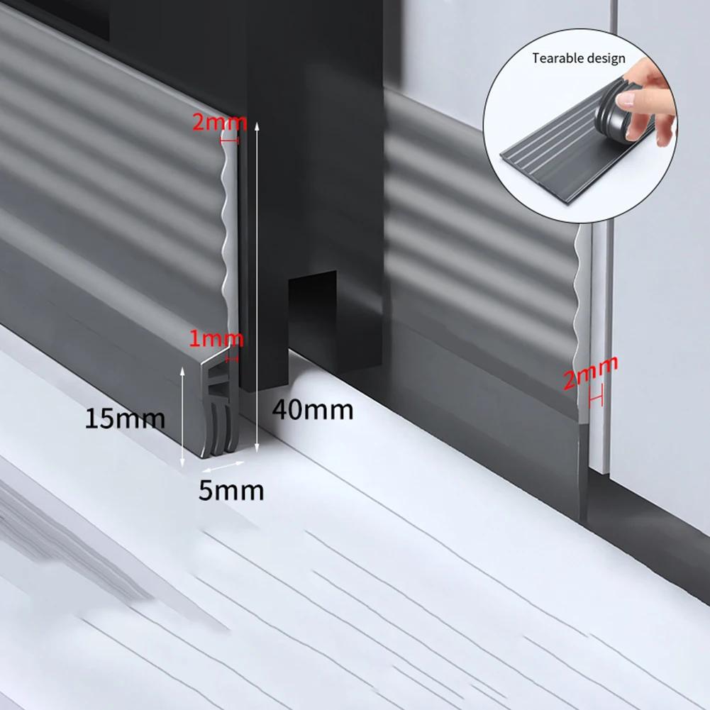 TPE Sliding Window Seal Strip Self Adhesive Triple Sound Insulation Windproof Anti-Cold Door Under Flexible Weatherstrip Gap