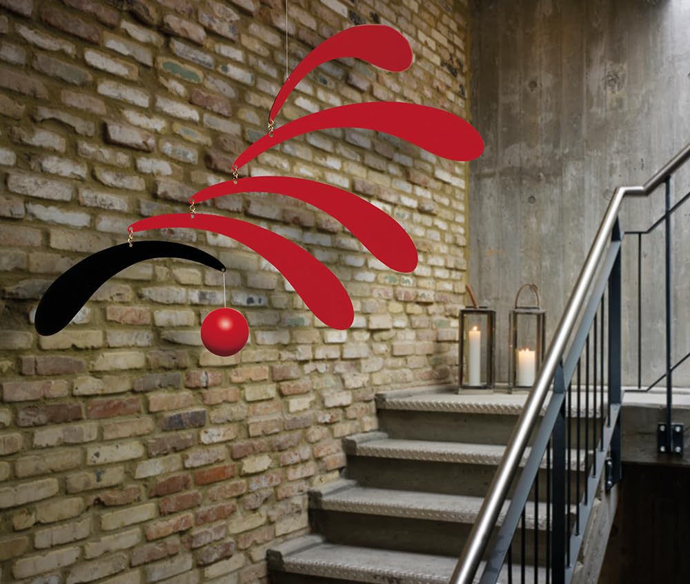 Frensted Mobile Mobile Interior Ornament Nordic Decorative Art Flowing Rhythm Red FSM130003 Comes with Presentation Box Baby Goods Gift [Official