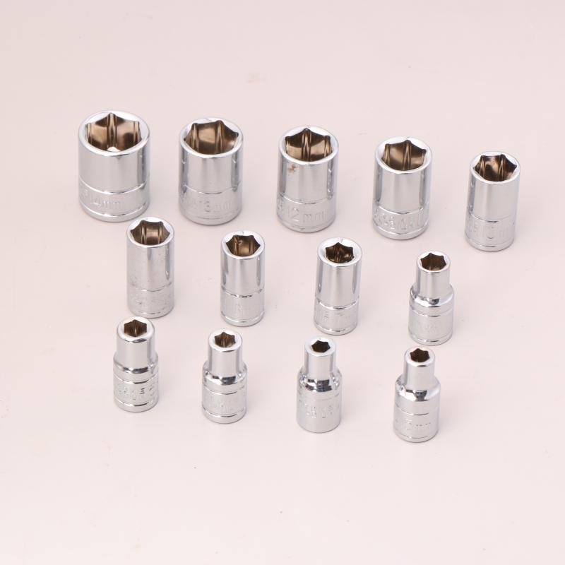 

1/4Inch 4-14Mm Six Angle Sleeve Convert Hex Deep Socket Wrench Head Sleeve For Ratchet Wrench Auto Repair Hand Tool