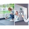 Leifheit Nemo 51035 Window and Bathroom Vacuum Cleaner, Electric Window Cleaner with Waterproof Housing and Wall Mount, White