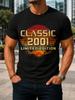 Classic 2001 Limited Edition Lettering Retro Sunset Palms And Distressed Birthday Year Style Unisex Unisex All Tshirt
