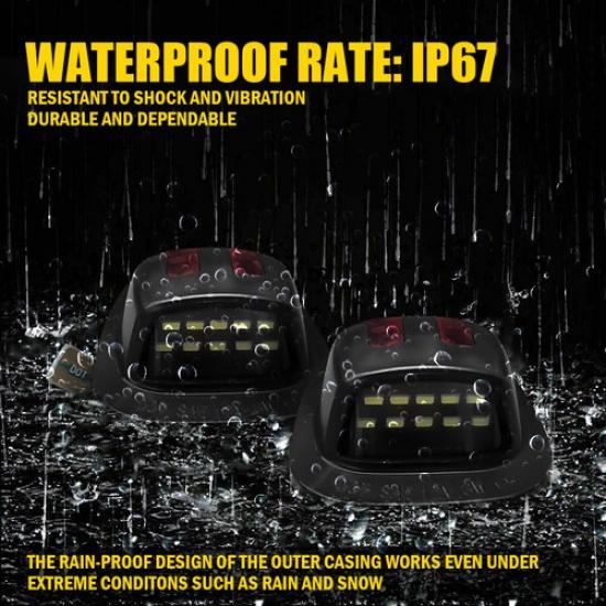 2PCS LED License Plate Light For 88-00 Chevy Silverado Tahoe S10 88-00 GMC Yukon