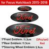 Metal Car Front Rear Steering Wheel Cover Badge Sticker for Ford Explorer Escape ST Kuga Mondeo Focus Edge Focus Taurus Equator