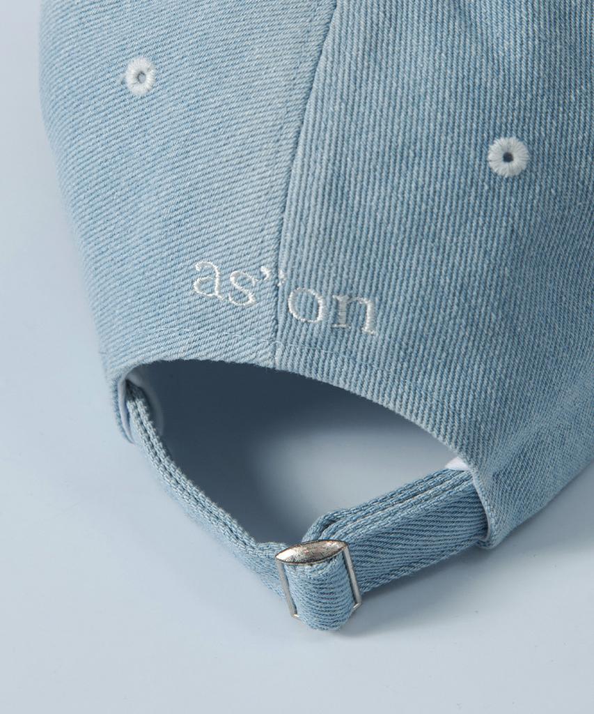 Aejeuon Denim Patch Ball Cap / Light Blue
