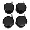 4pcs Swivel Caster Wheels 360 Degree Rolling Uniform Force Double Wheel Design Caster Wheels for Desks Cabinets Shelves