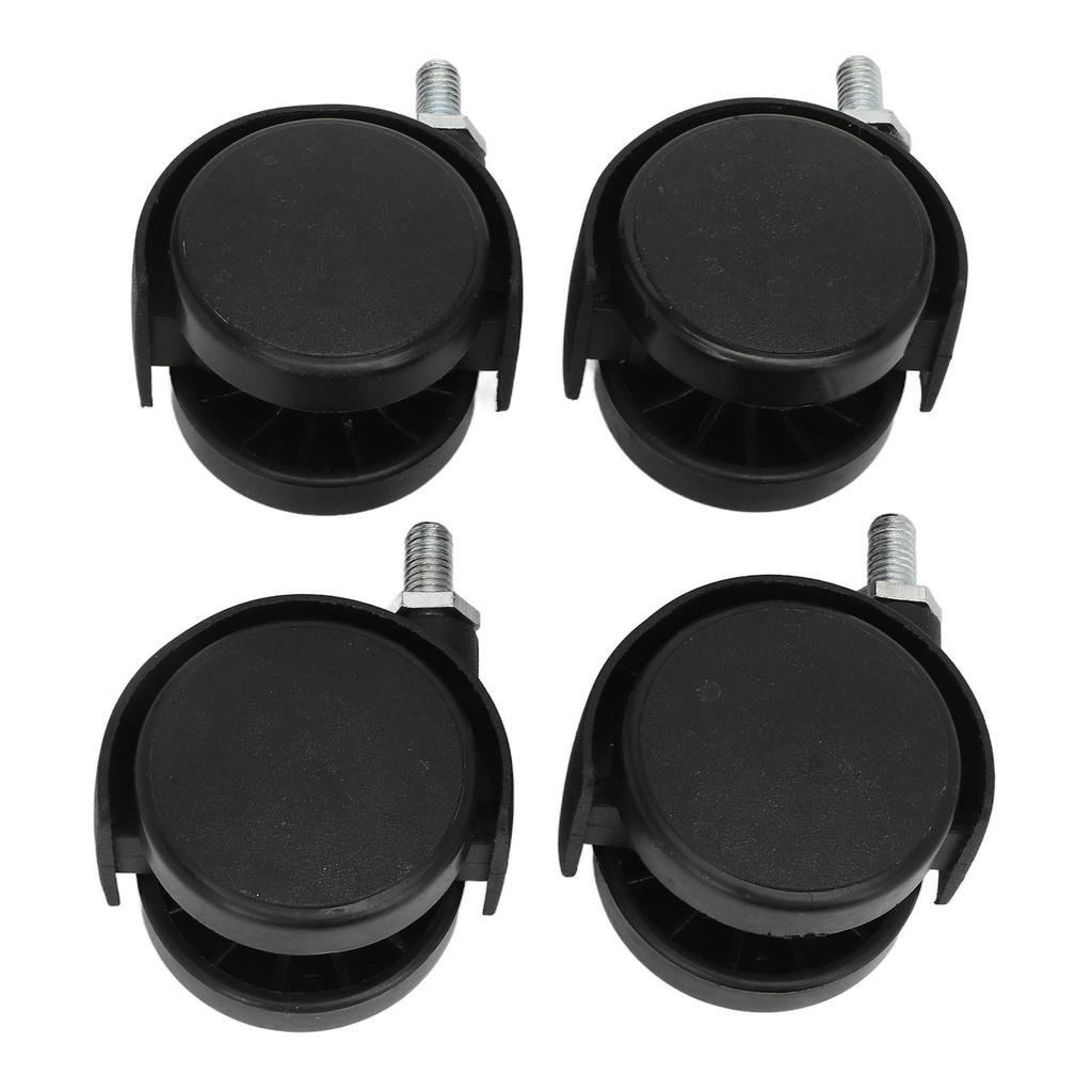 4pcs Swivel Caster Wheels 360 Degree Rolling Uniform Force Double Wheel Design Caster Wheels for Desks Cabinets Shelves